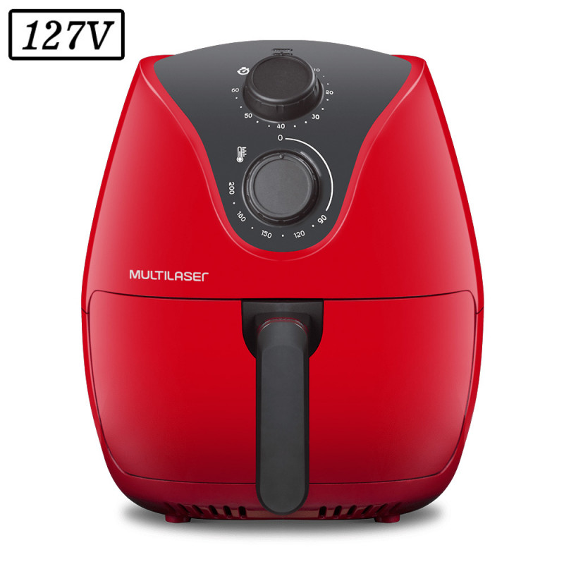 FRITADEIRA MULTILASER AIR FRYER 4L 1500W 127V VERMELHO