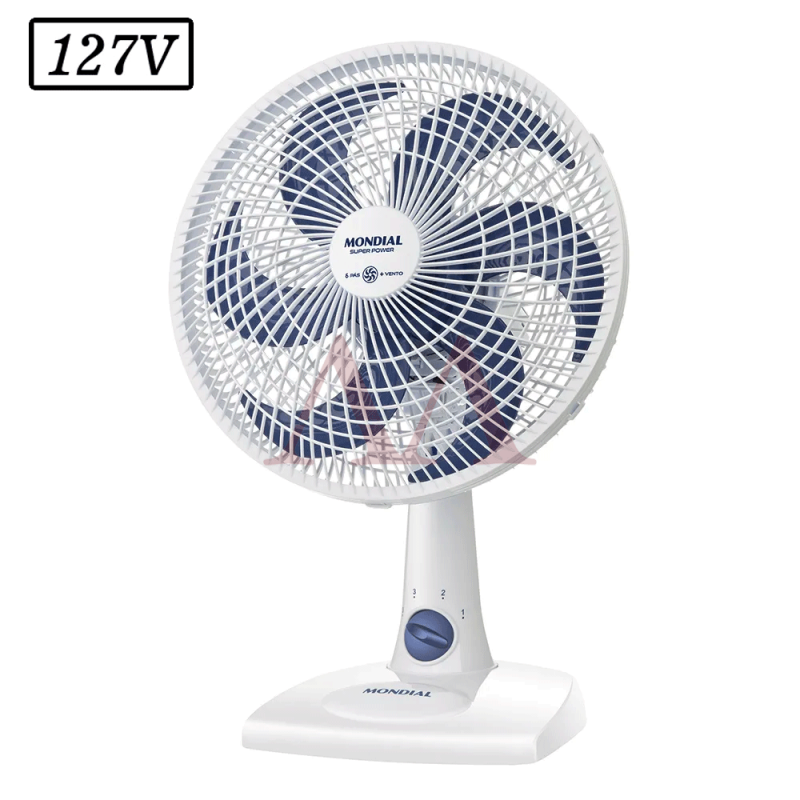 VENTILADOR MONDIAL VSP30W SUPER POWER 30CM 6 PAS 3 VEL 127V BRANCO