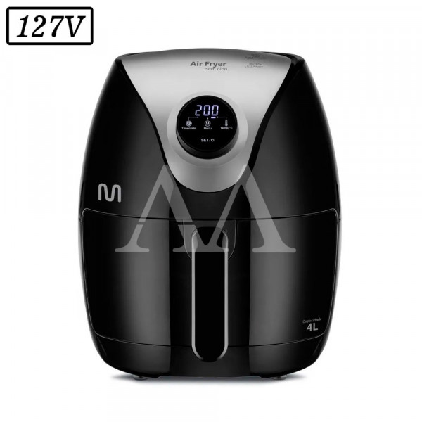 FRITADEIRA MULTILASER AIR FRYER DIGITAL 4L GO205 1500W 127V PRETA