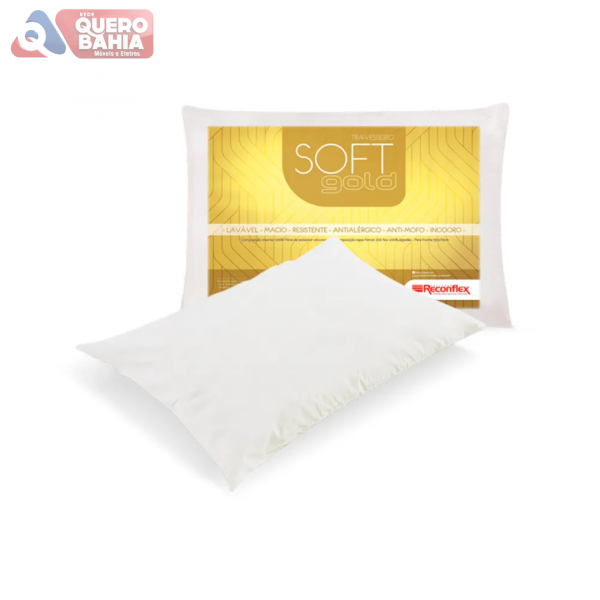 TRAVESSEIRO RECONFLEX FIBRA SOFT GOLD 50X70X22