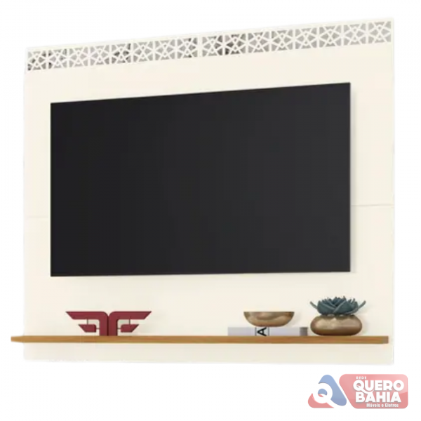 PAINEL GRAPPA CITY 1,36CM TV ATE 55" OFF WHITE/CORAL